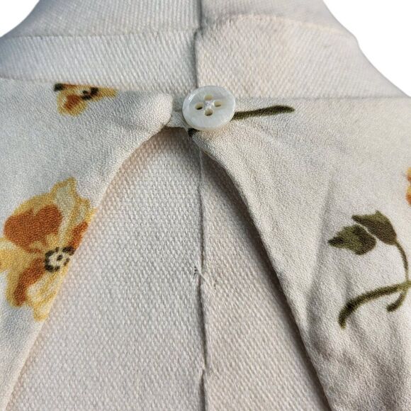 Reformation Size 10 Yellow Floral Short RTR Dress Sweetheart Neck Open Back - Picture 12 of 16